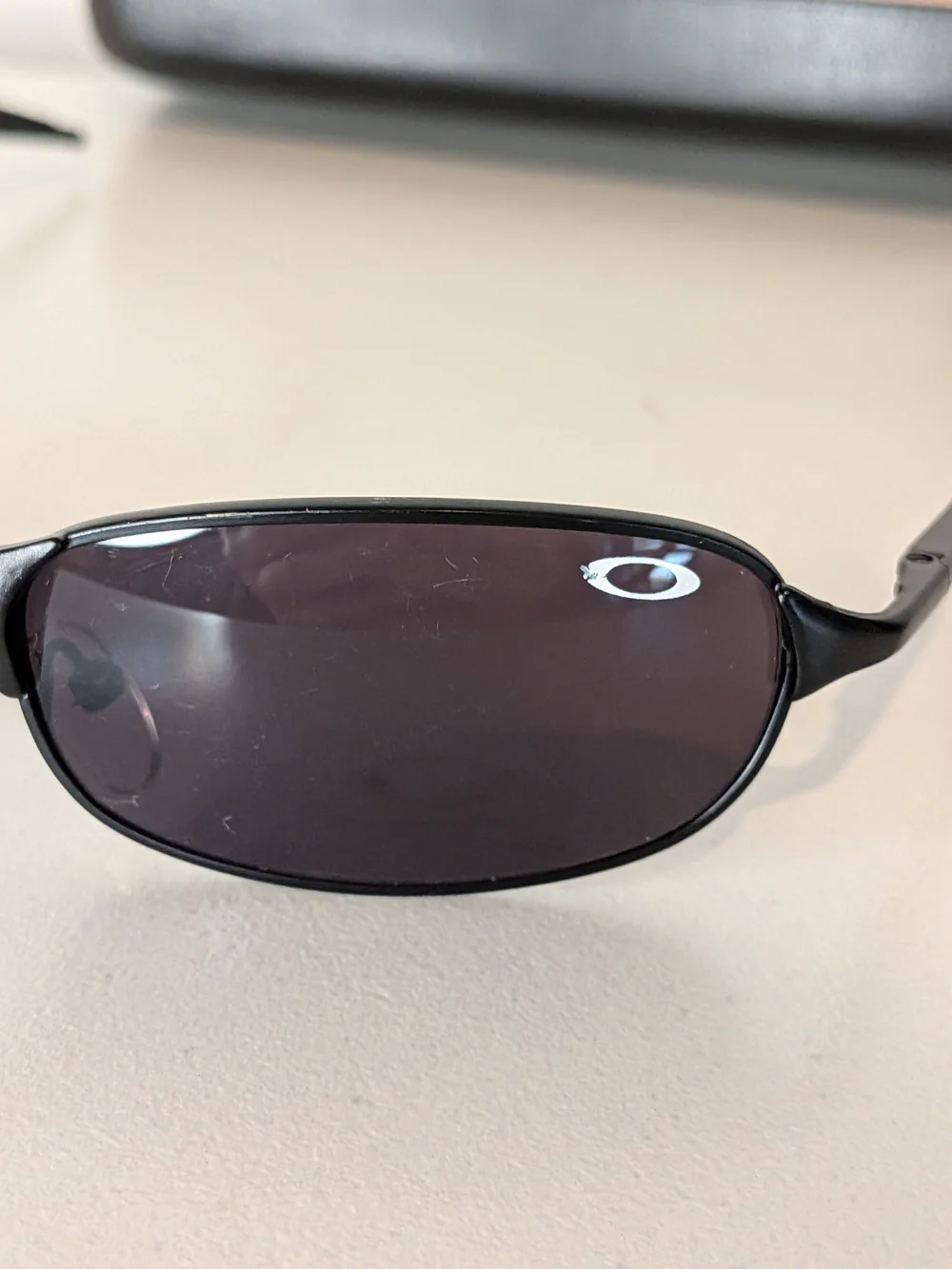 Vintage Oakley Sado SAD0346 Sunglasses Black Made USA Y2K w/ Original Case